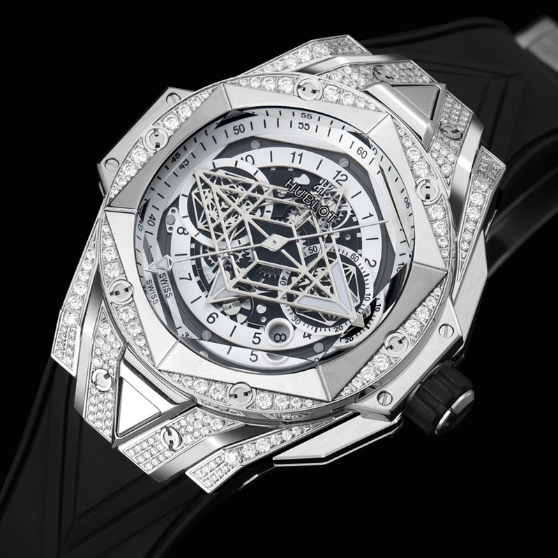 Hublot宇舶高仿手表全新BigBangSangBleuII刺青男士机械腕表