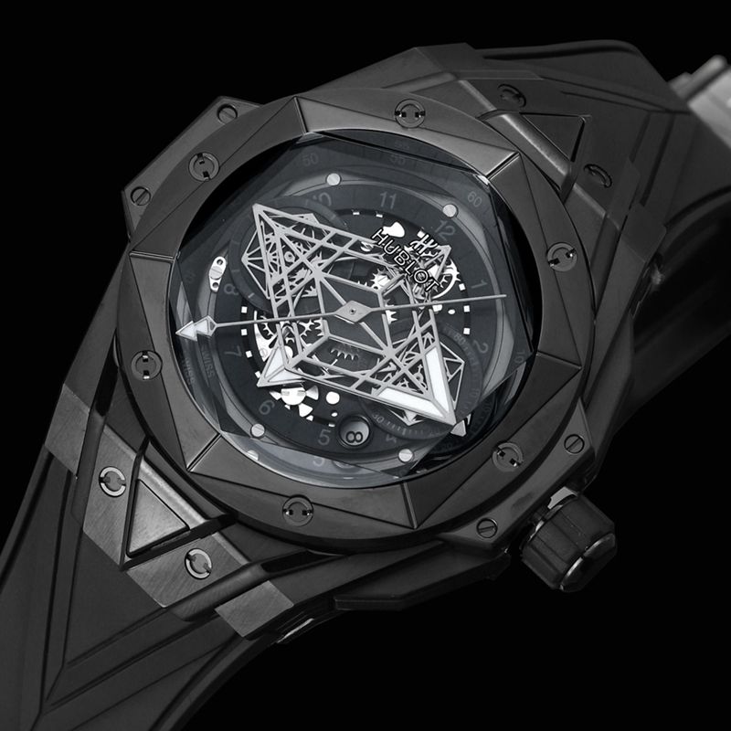 Hublot宇舶高仿手表全新BigBangSangBleuII刺青男士机械腕表