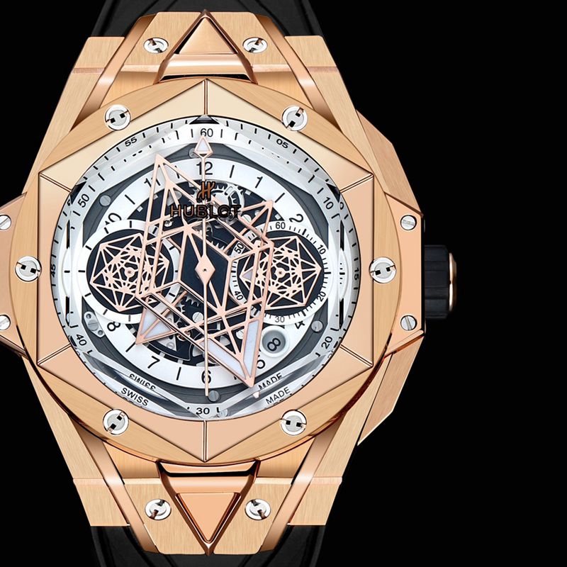 Hublot宇舶精仿手表全新BigBangSangBleuII刺青男士机械腕表