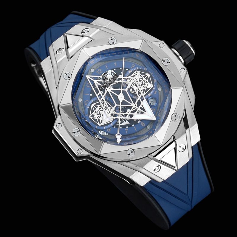 Hublot宇舶高仿手表全新BigBangSangBleuII刺青男士机械腕表