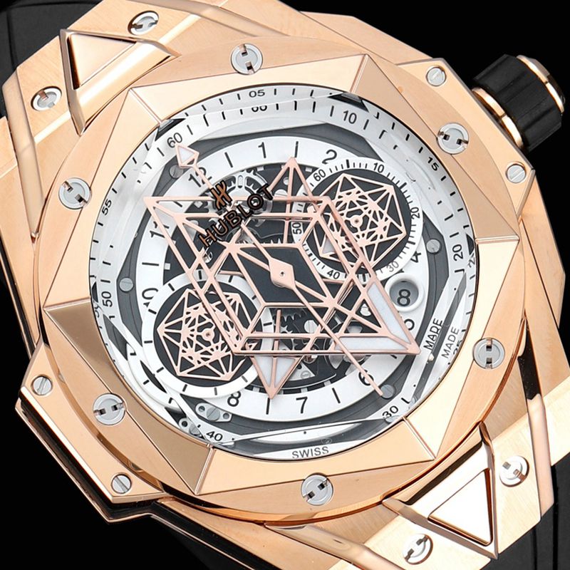 Hublot宇舶精仿手表全新BigBangSangBleuII刺青男士机械腕表