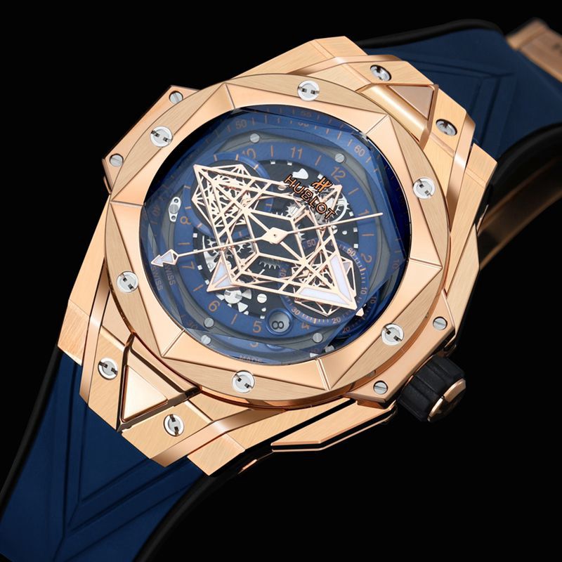 Hublot宇舶精仿手表全新BigBangSangBleuII刺青男士机械腕表