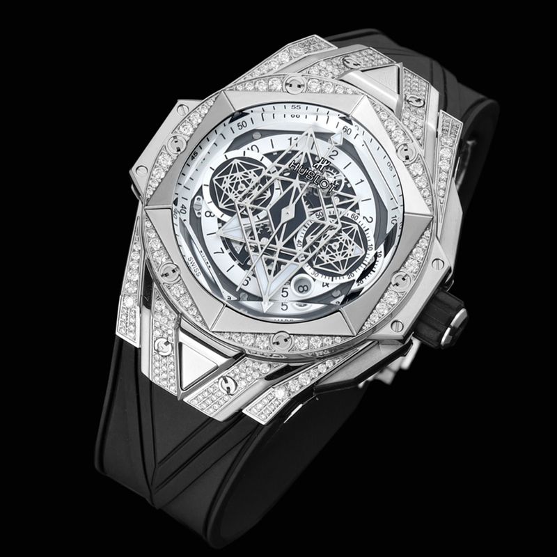 Hublot宇舶高仿手表全新BigBangSangBleuII刺青男士机械腕表