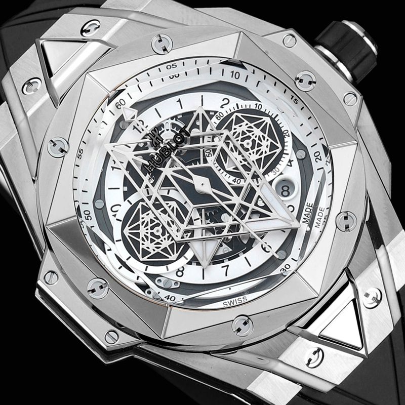 Hublot宇舶高仿手表全新BigBangSangBleuII刺青男士机械腕表