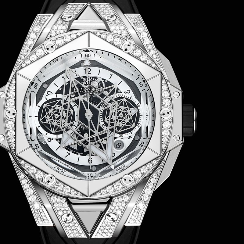 Hublot宇舶高仿手表全新BigBangSangBleuII刺青男士机械腕表