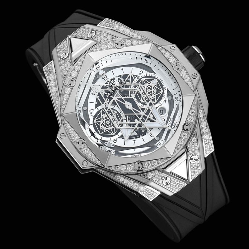 Hublot宇舶高仿手表全新BigBangSangBleuII刺青男士机械腕表