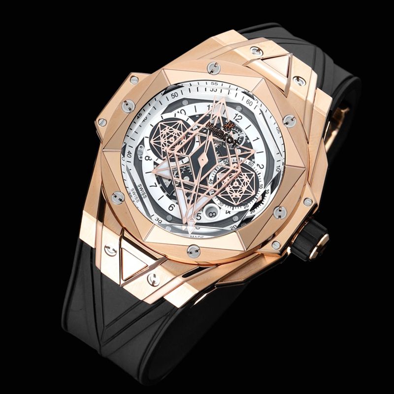 Hublot宇舶精仿手表全新BigBangSangBleuII刺青男士机械腕表