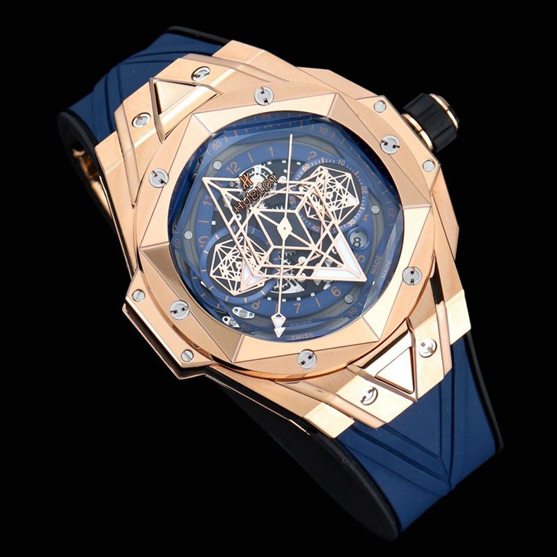 Hublot宇舶精仿手表全新BigBangSangBleuII刺青男士机械腕表