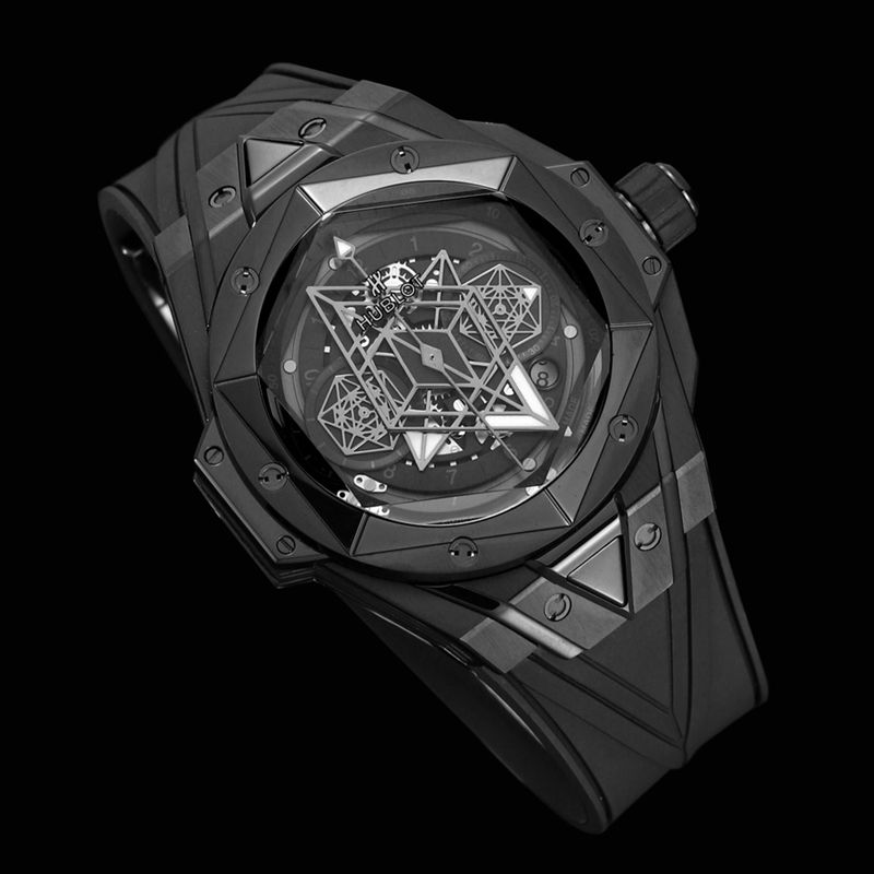 Hublot宇舶高仿手表全新BigBangSangBleuII刺青男士机械腕表