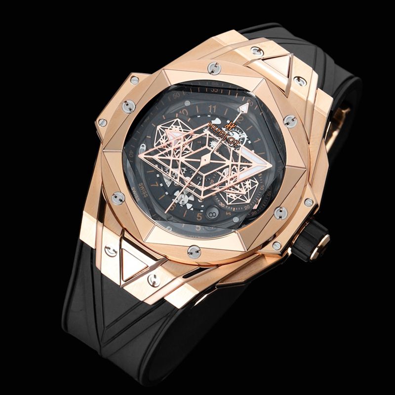 Hublot宇舶高仿手表全新BigBangSangBleuII刺青男士机械腕表